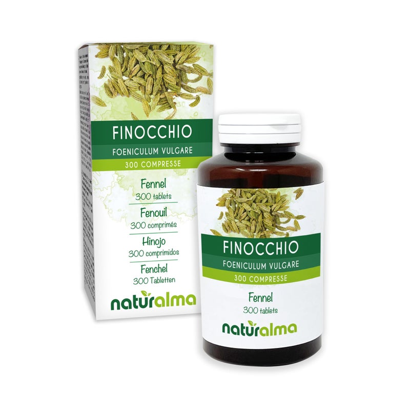 Fennel (Foeniculum vulgare) Fruits Naturalma - 150 g - 300 Tablets - Food Supplement - Natural and Vegan